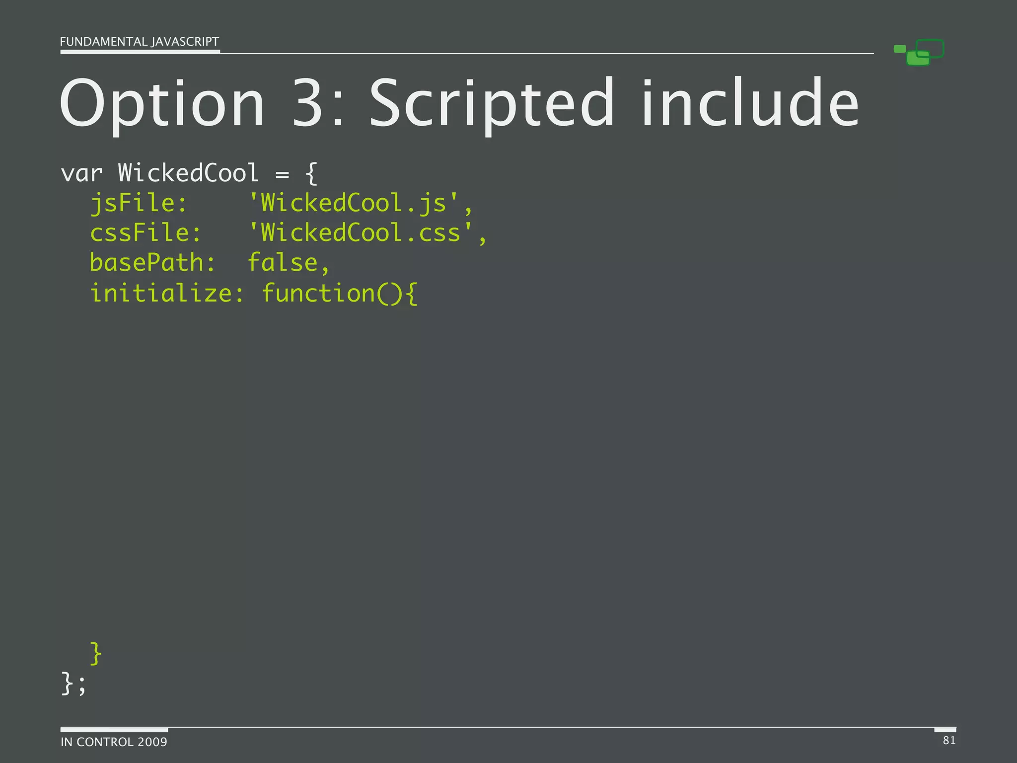 Fundamental JavaScript [In Control 2009]