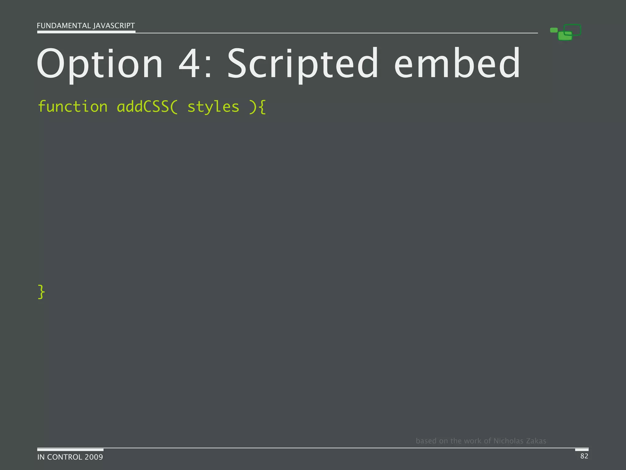 Fundamental JavaScript [In Control 2009]