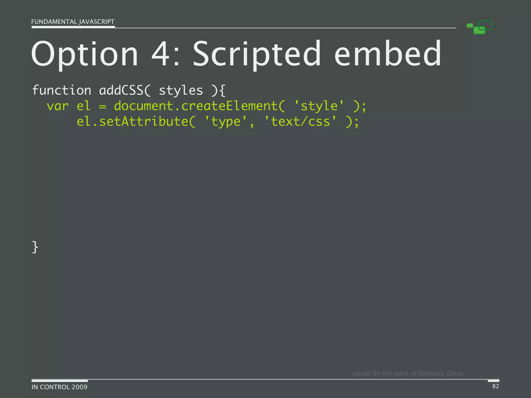 Fundamental JavaScript [In Control 2009]