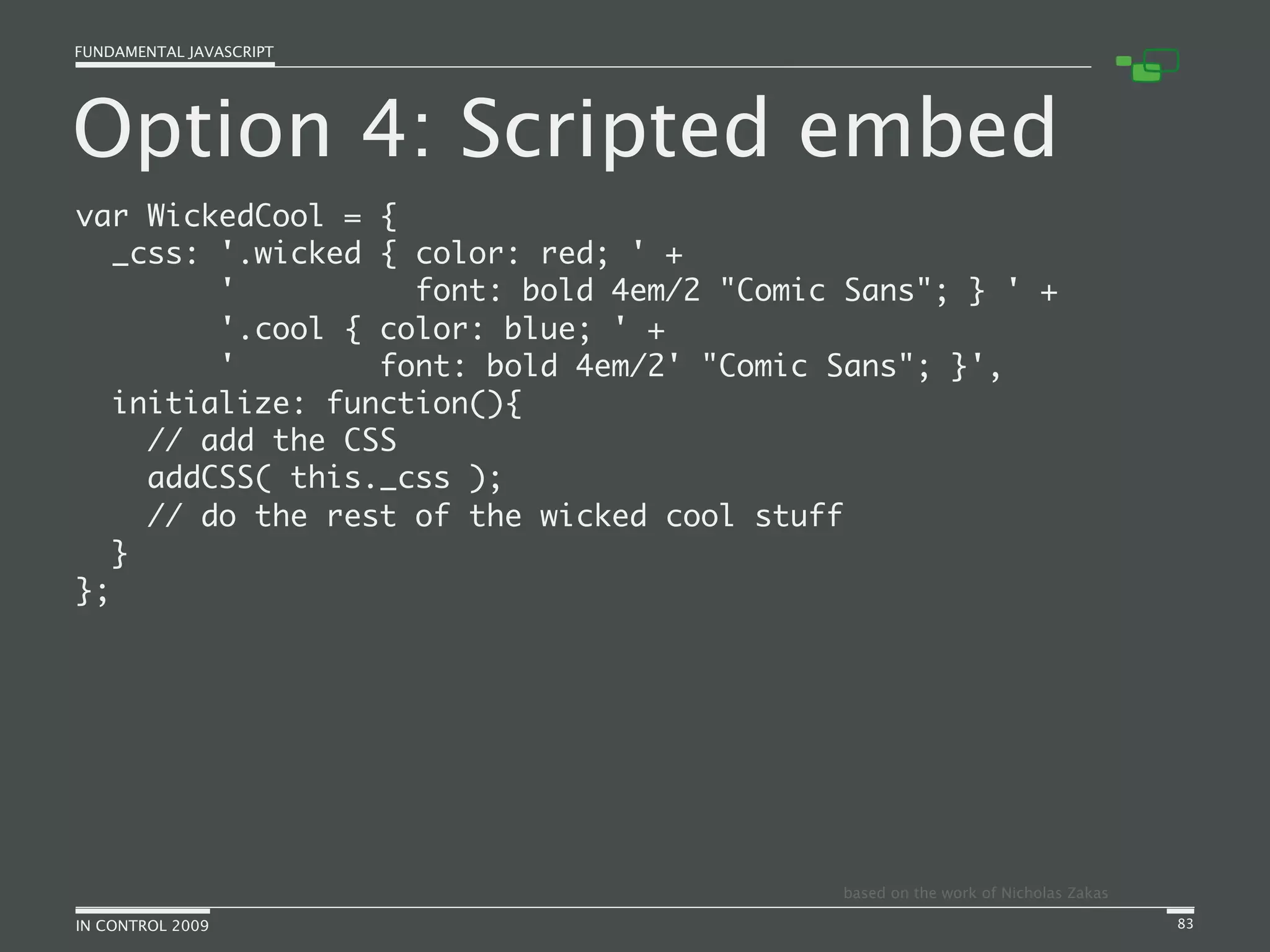 Fundamental JavaScript [In Control 2009]