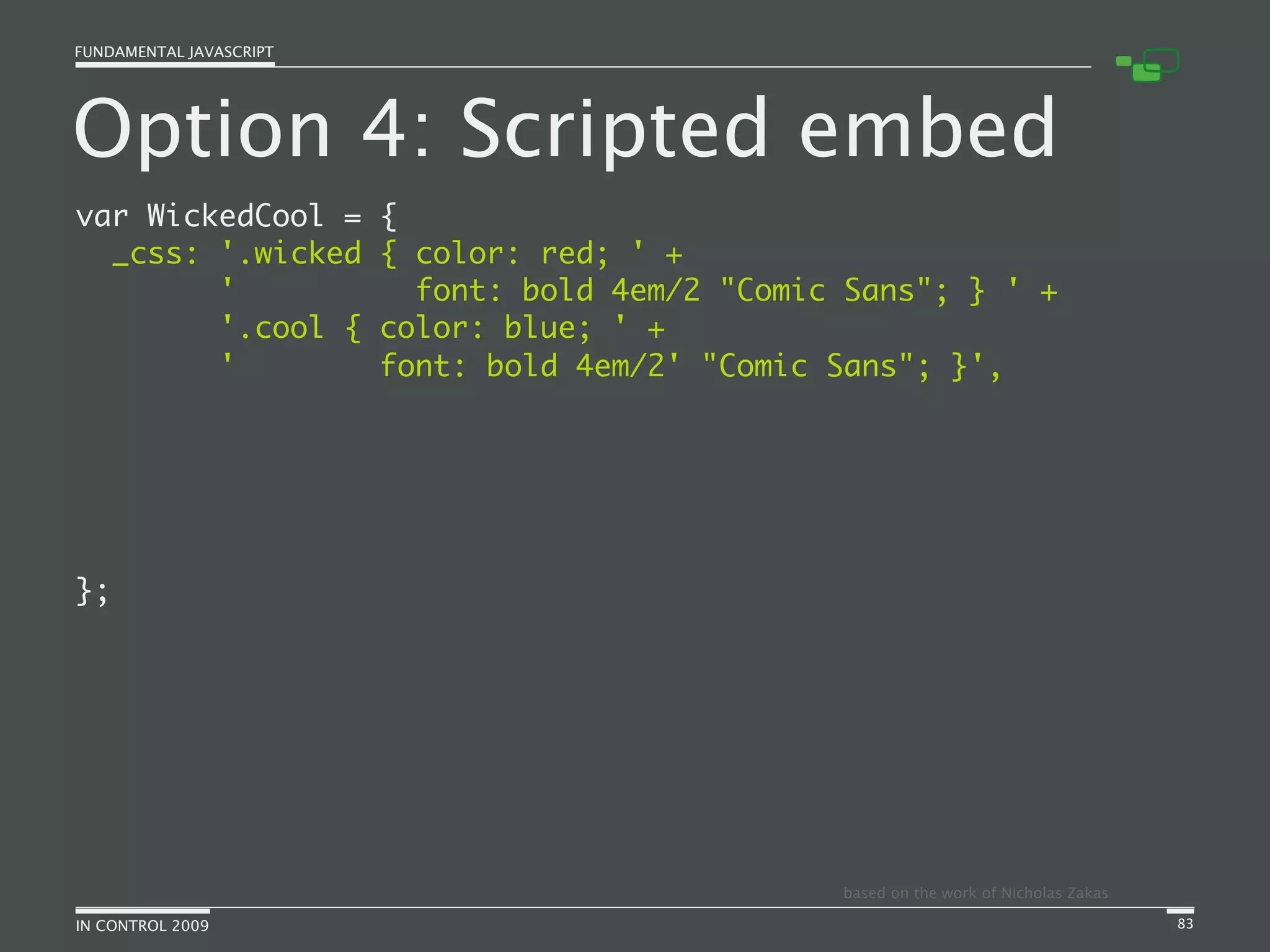 Fundamental JavaScript [In Control 2009]
