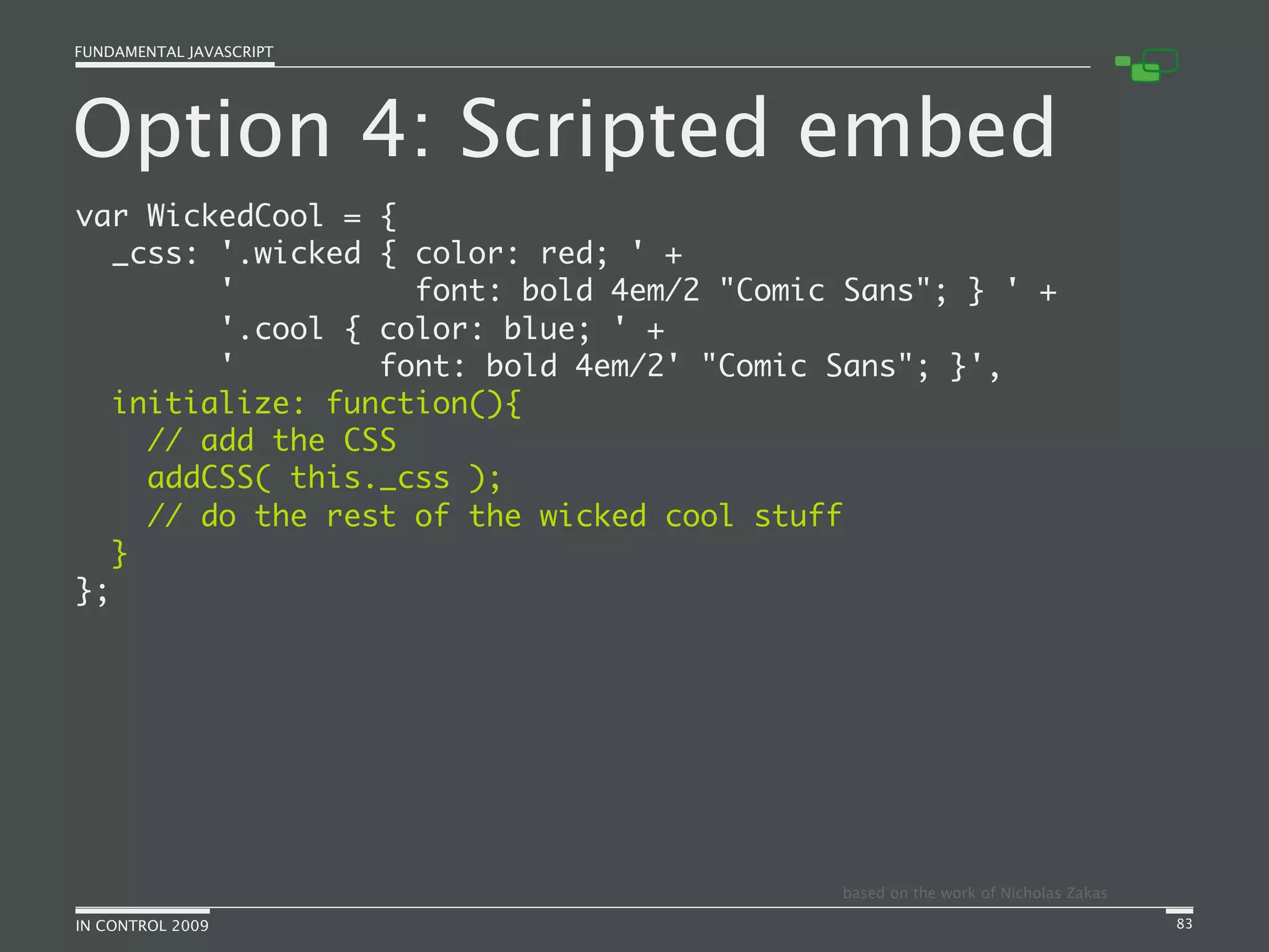 Fundamental JavaScript [In Control 2009]