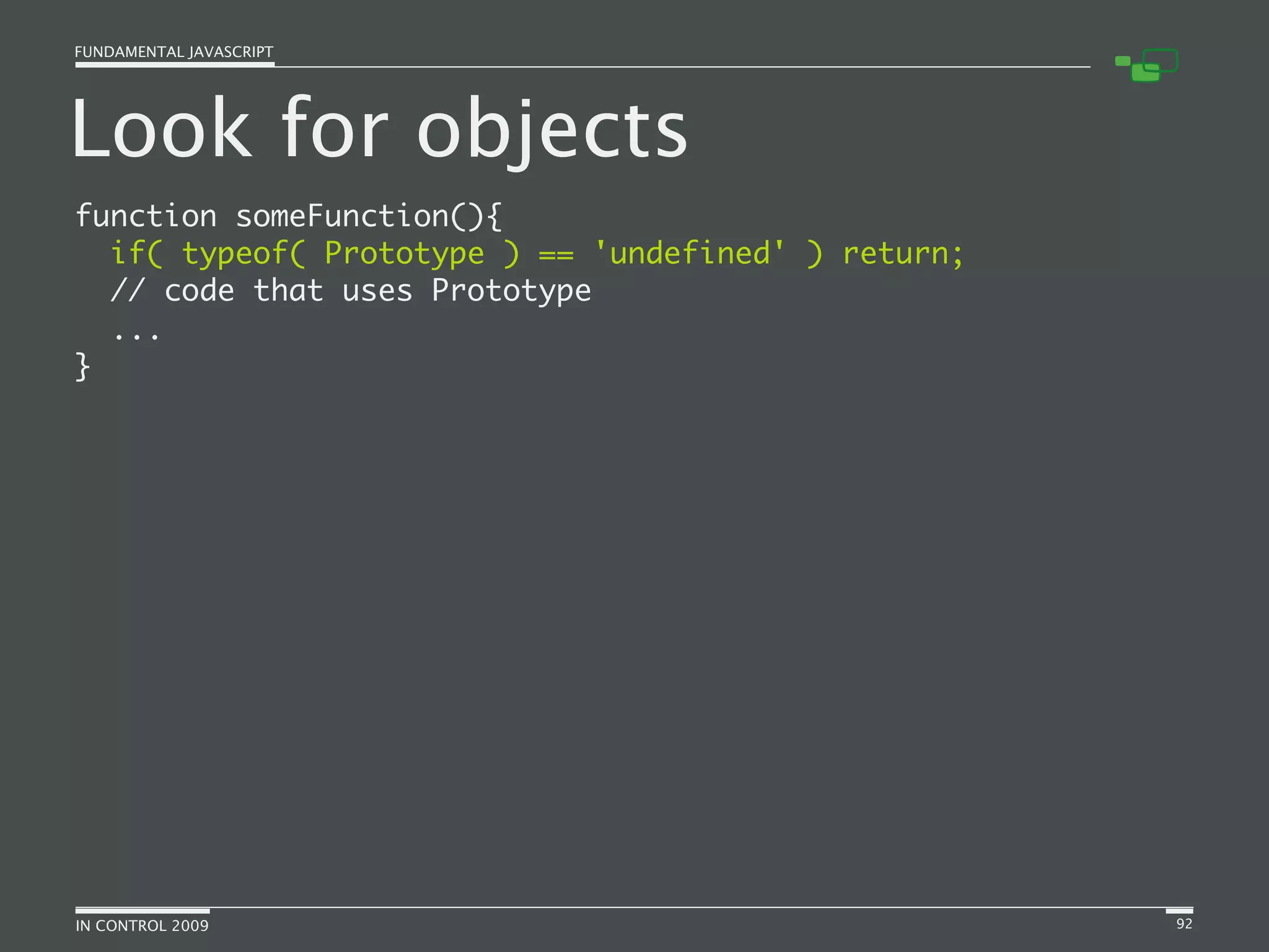 Fundamental JavaScript [In Control 2009]