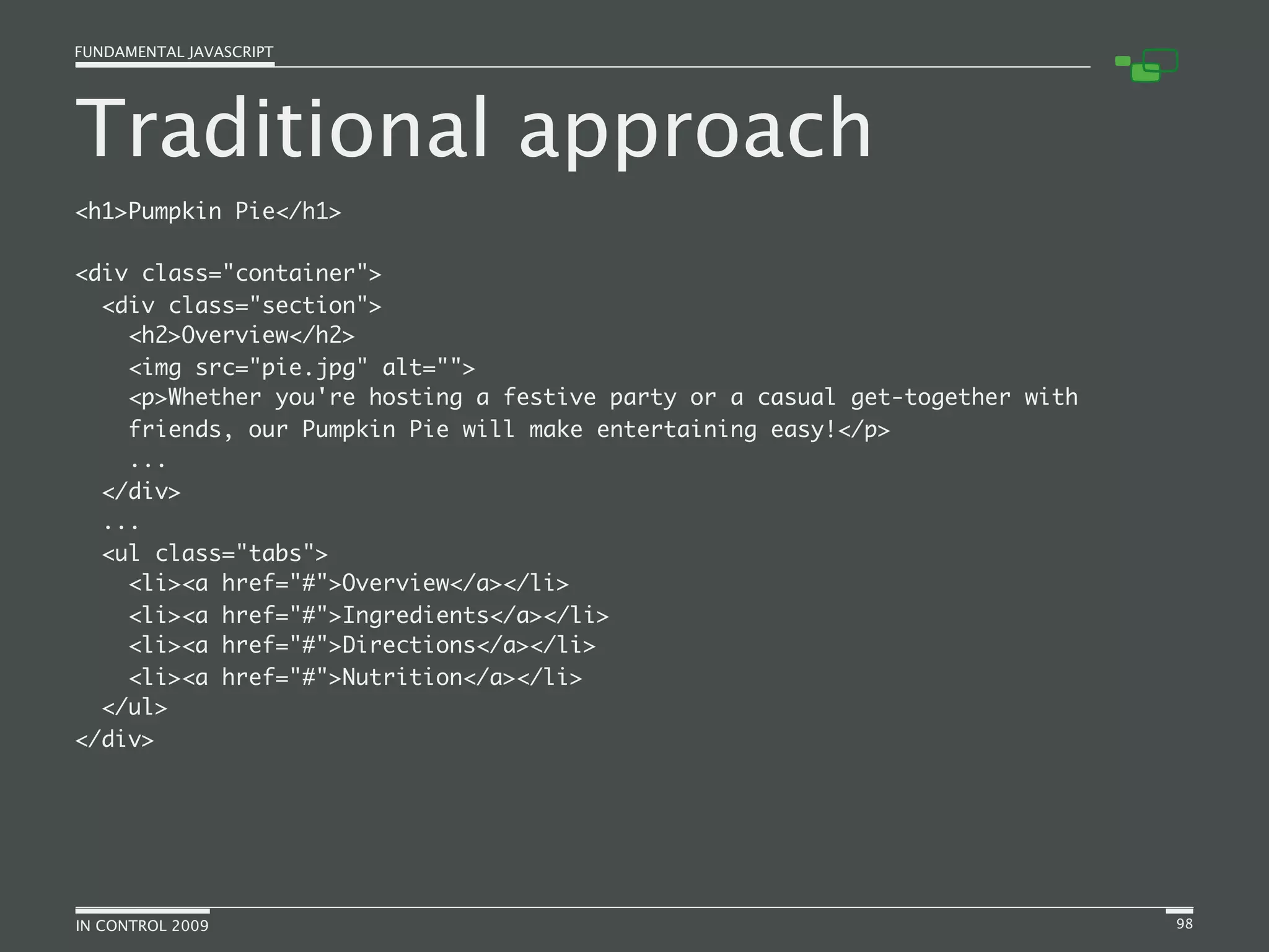 Fundamental JavaScript [In Control 2009]