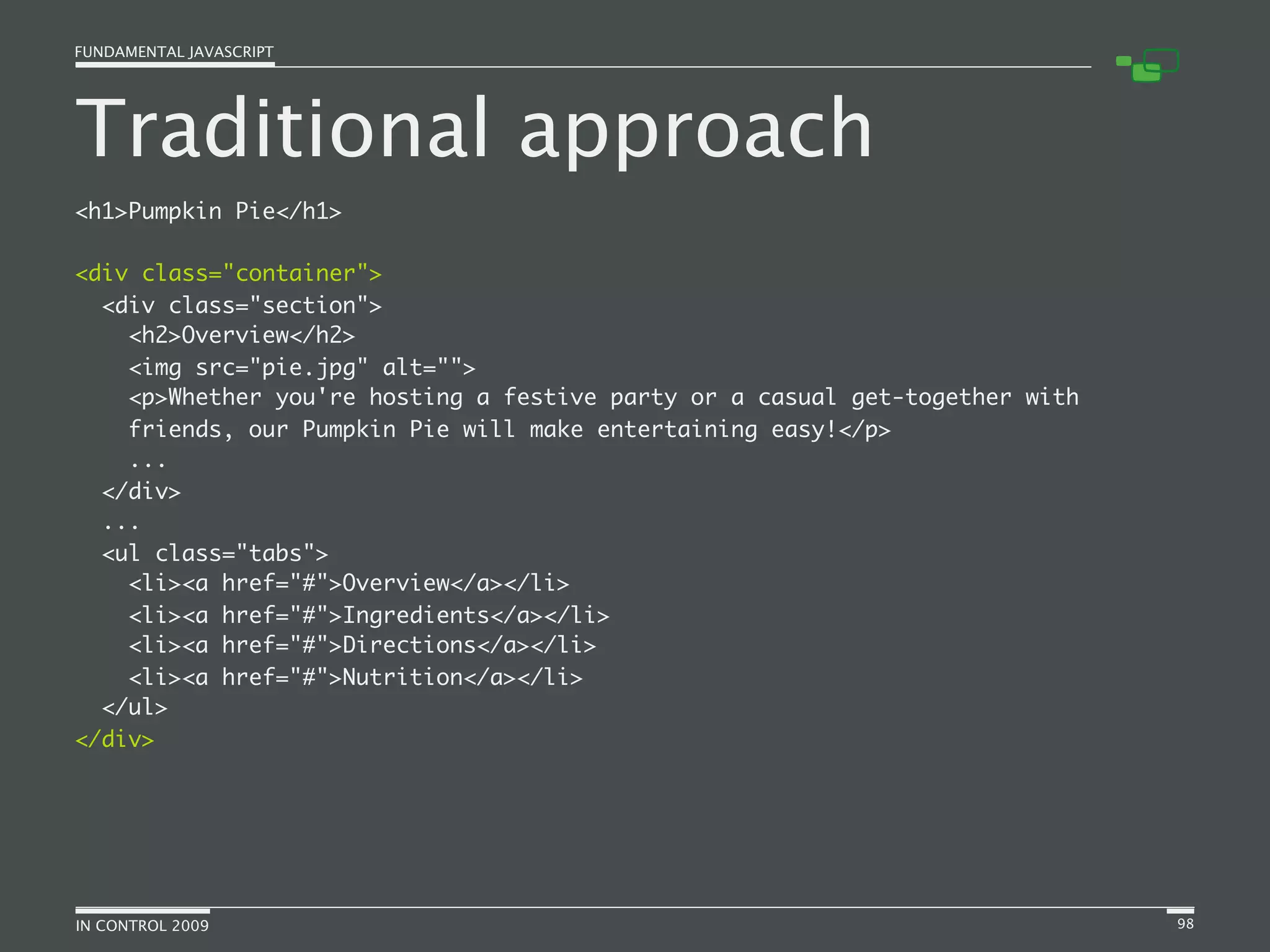 Fundamental JavaScript [In Control 2009]