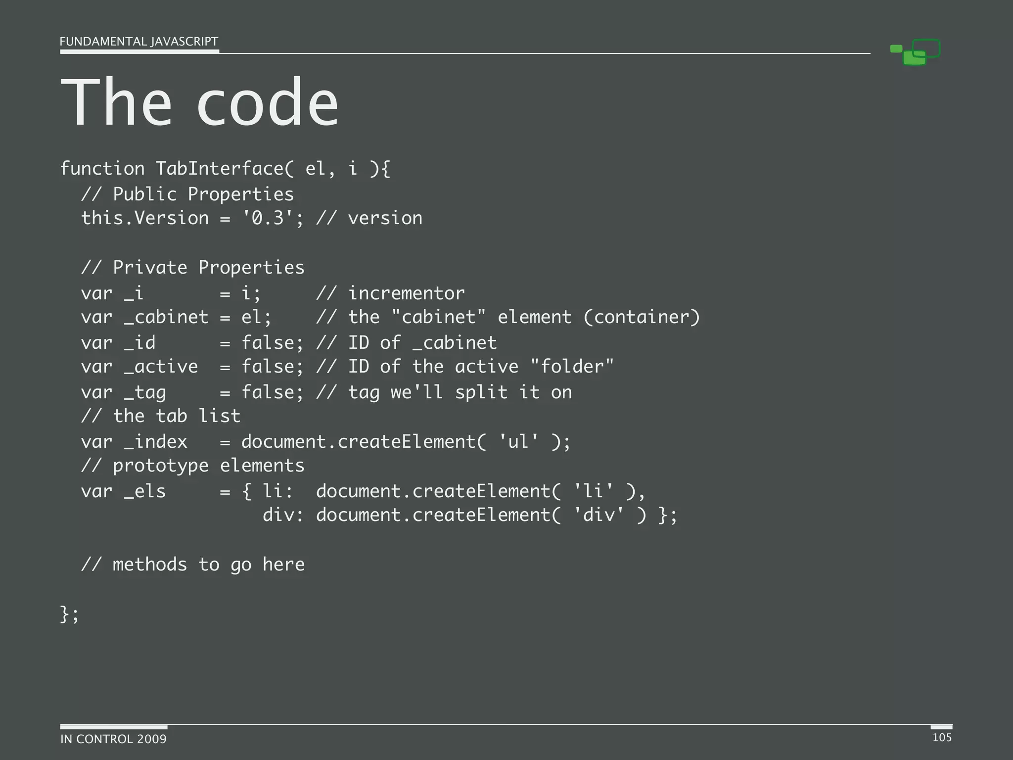 Fundamental JavaScript [In Control 2009]