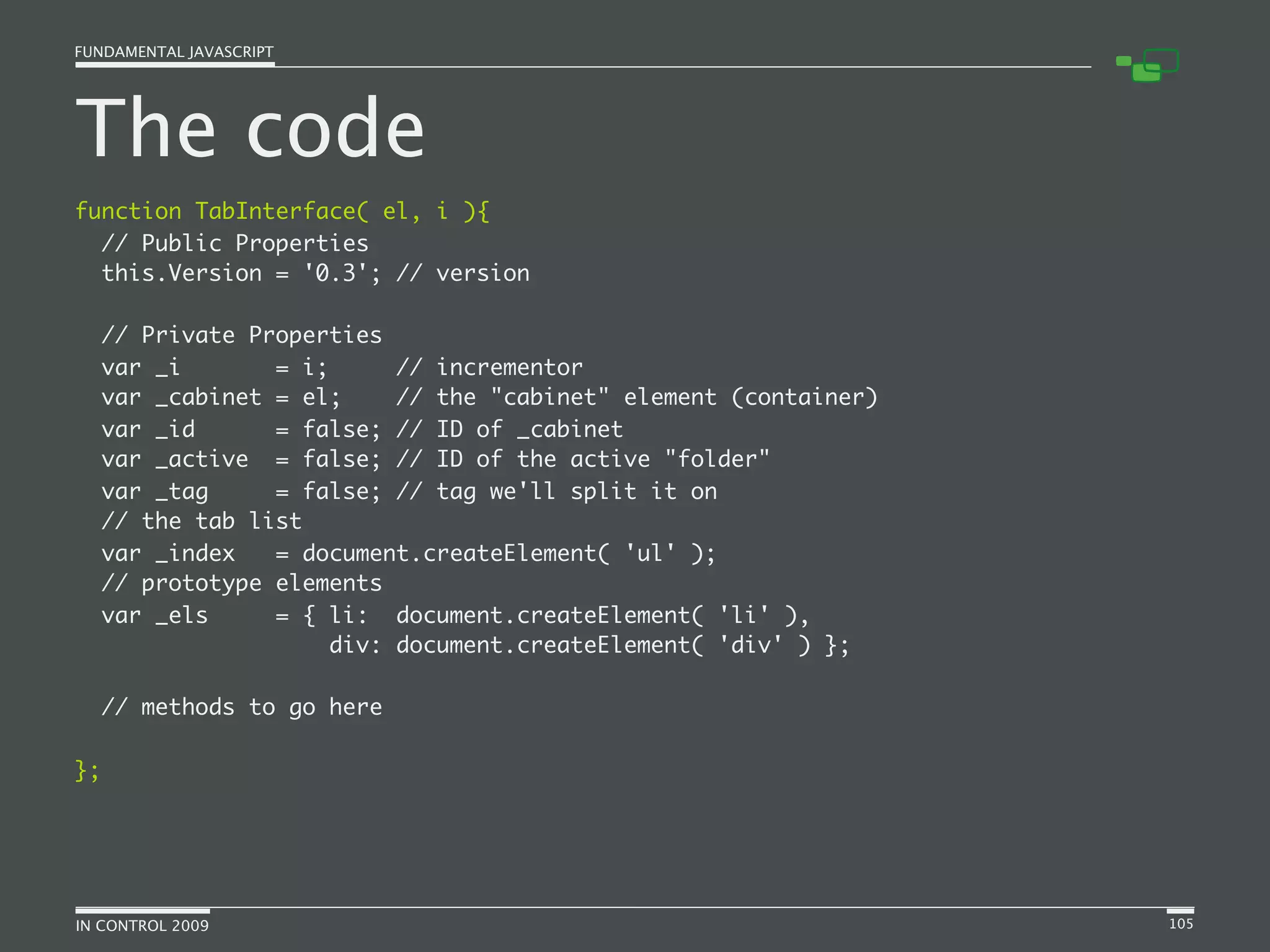 Fundamental JavaScript [In Control 2009]