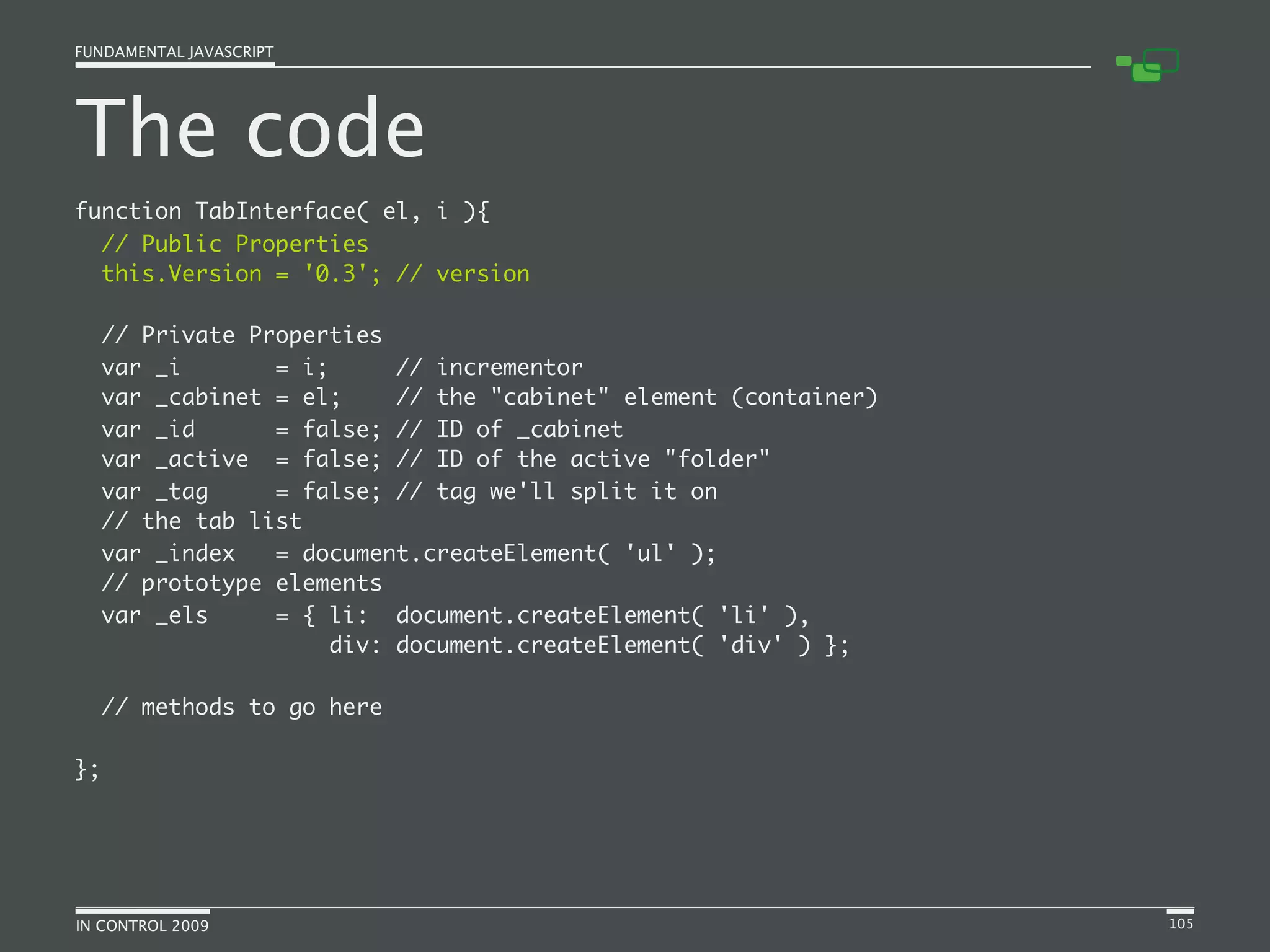 Fundamental JavaScript [In Control 2009]