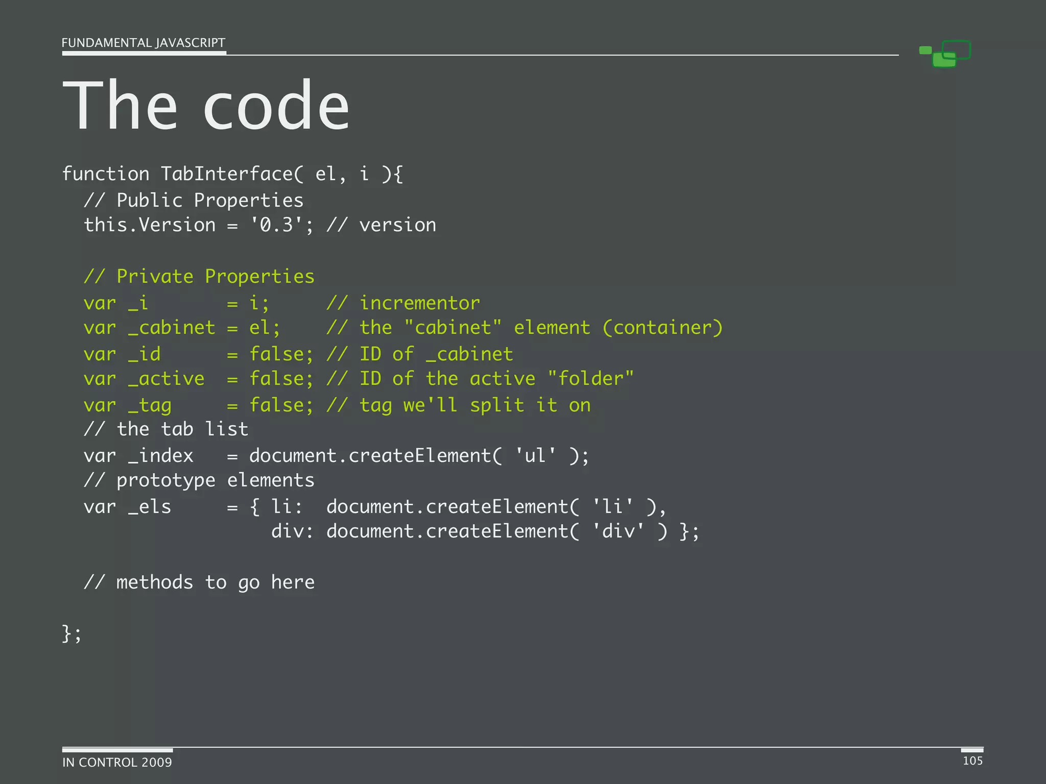 Fundamental JavaScript [In Control 2009]