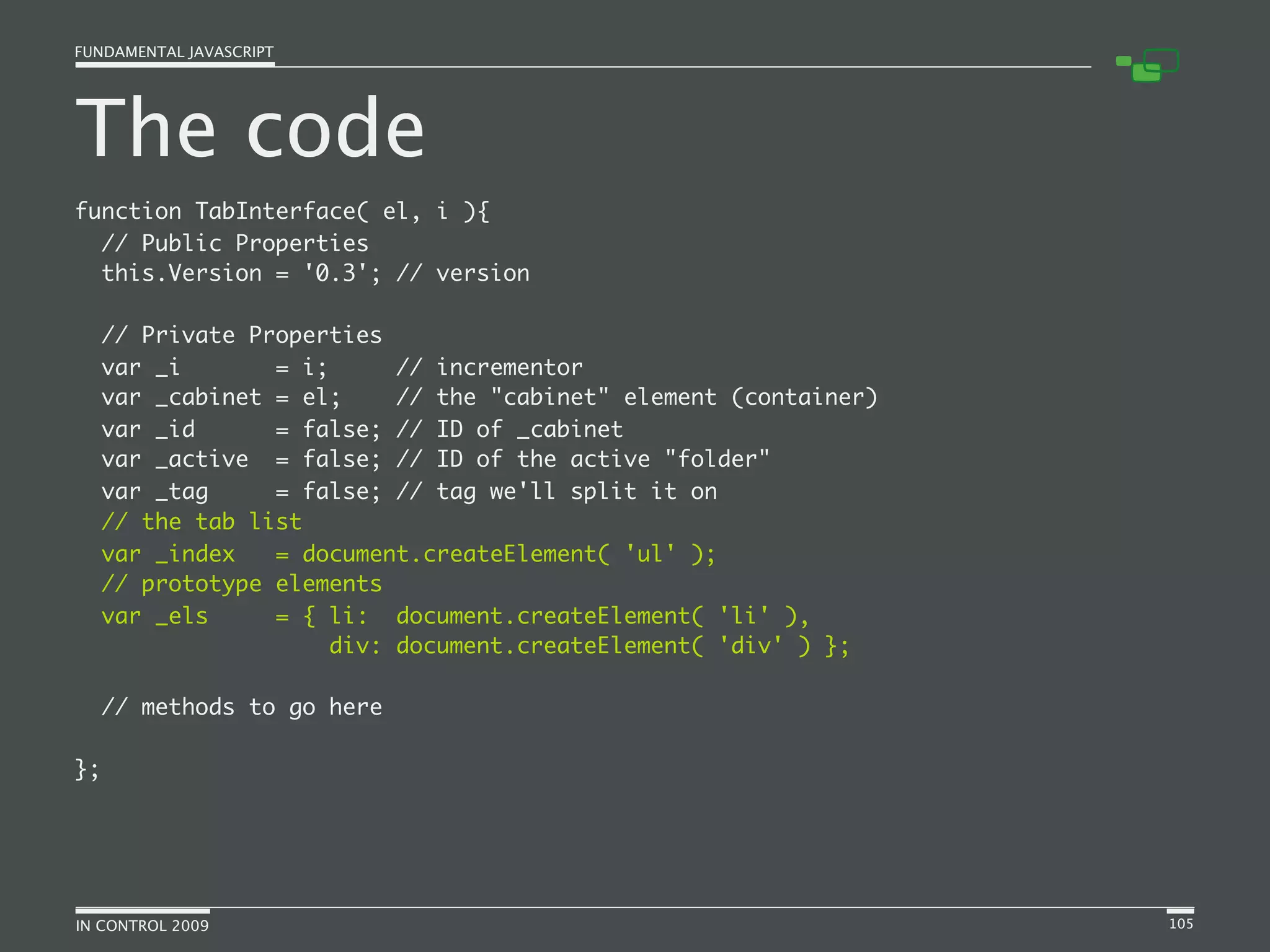 Fundamental JavaScript [In Control 2009]