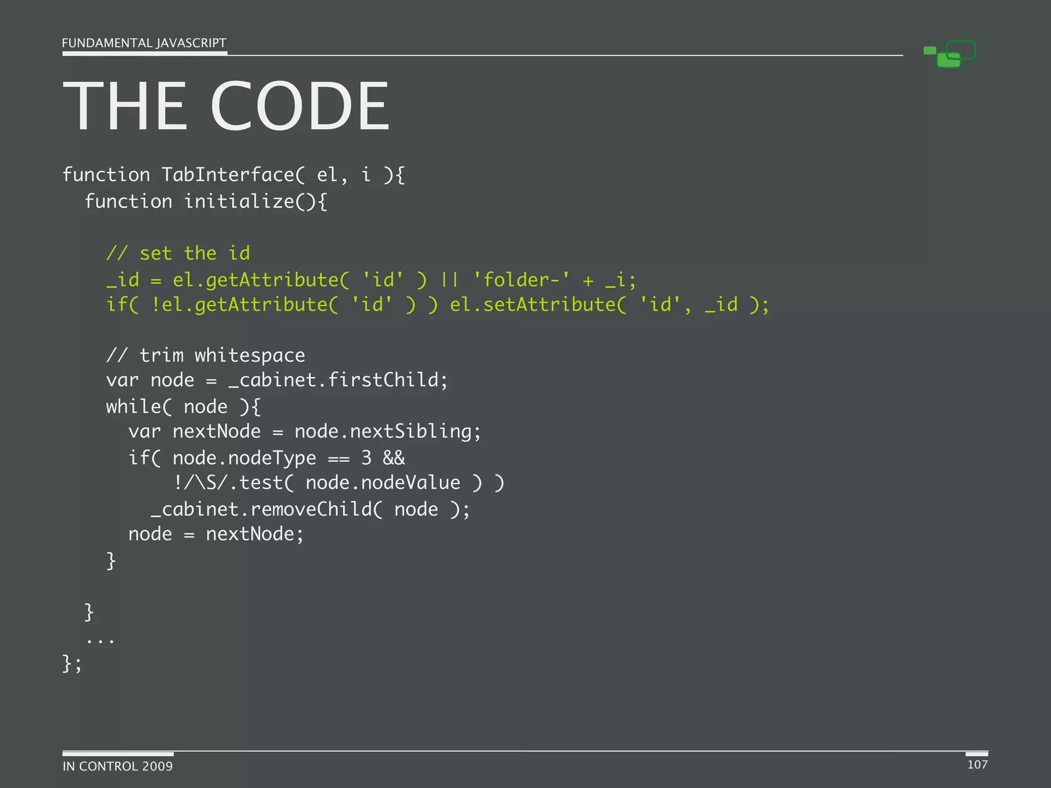 Fundamental JavaScript [In Control 2009]