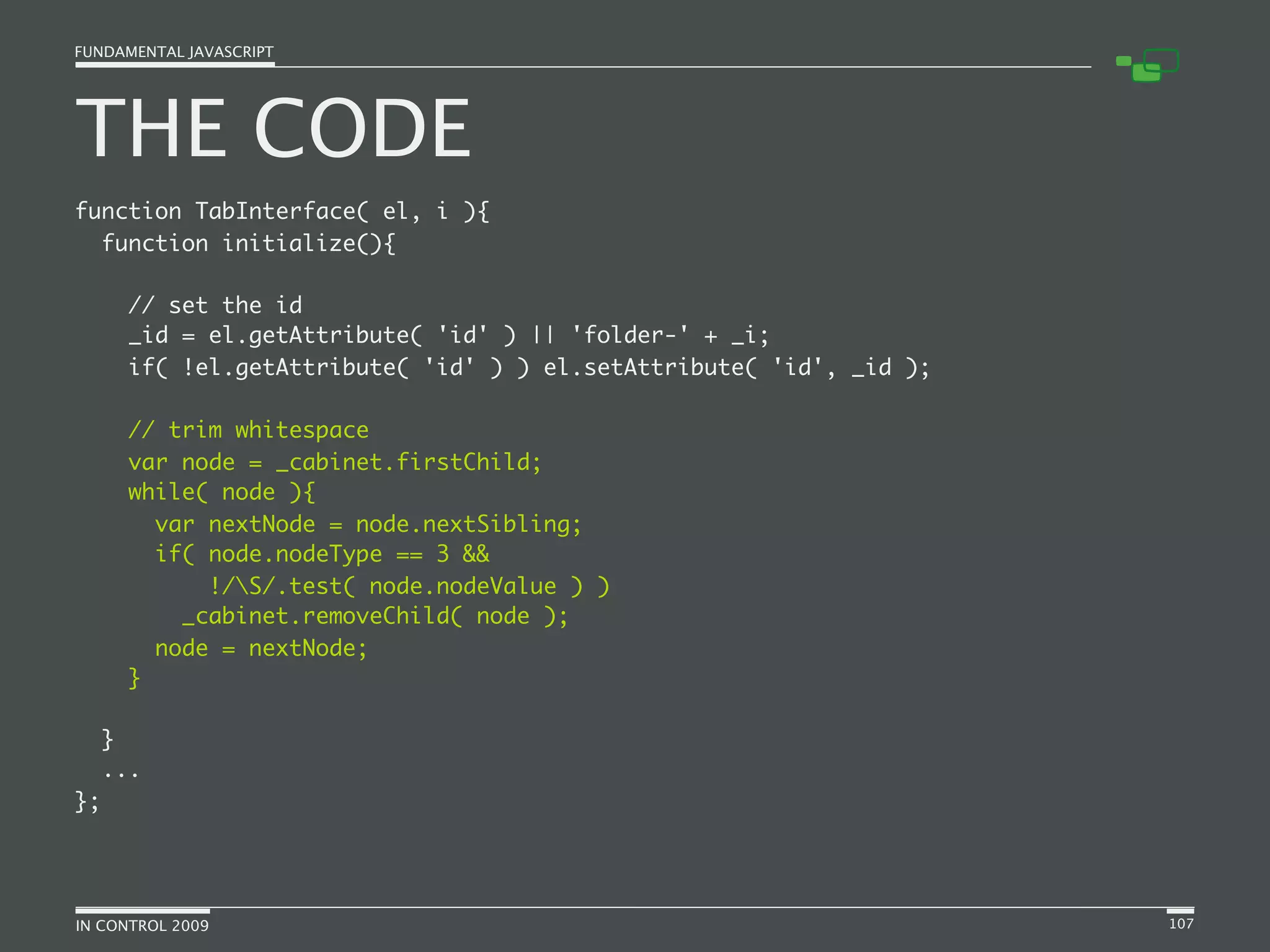 Fundamental JavaScript [In Control 2009]