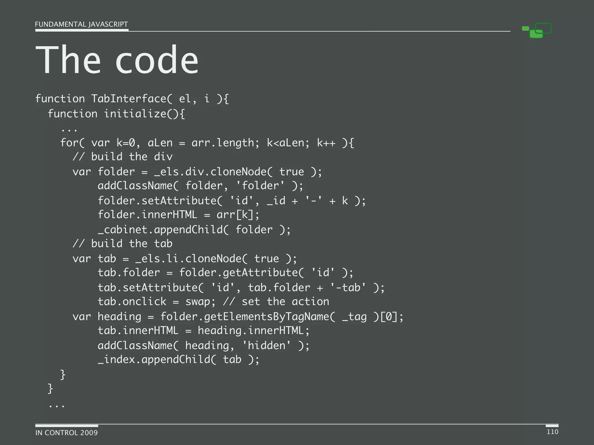 Fundamental JavaScript [In Control 2009]