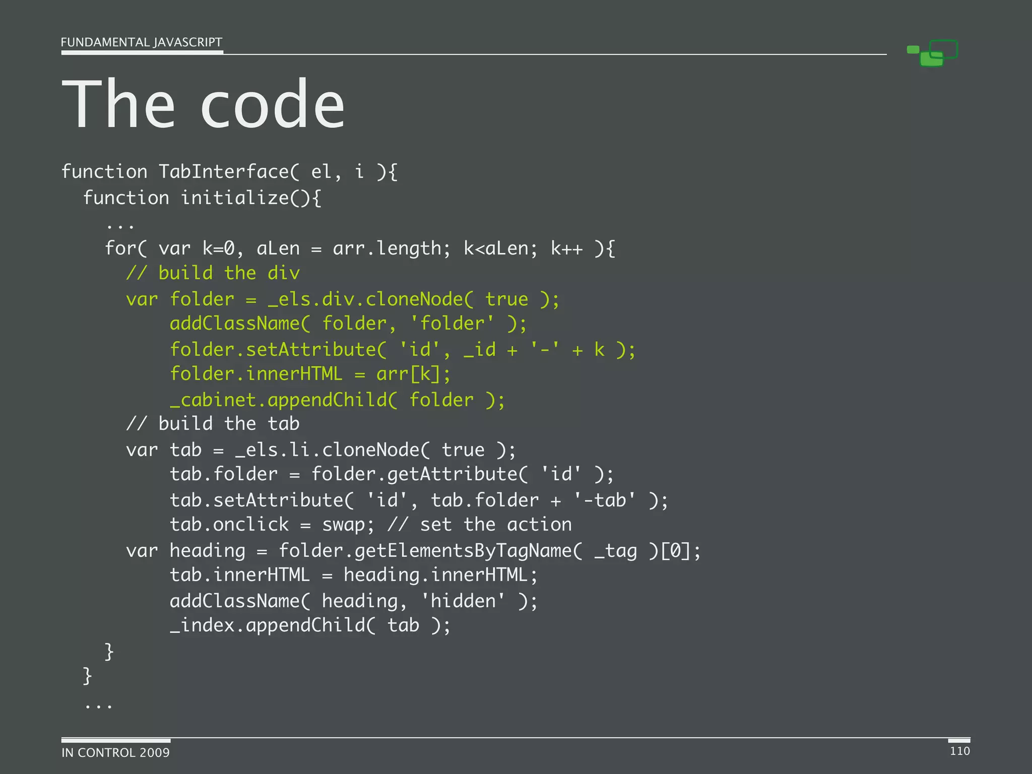 Fundamental JavaScript [In Control 2009]
