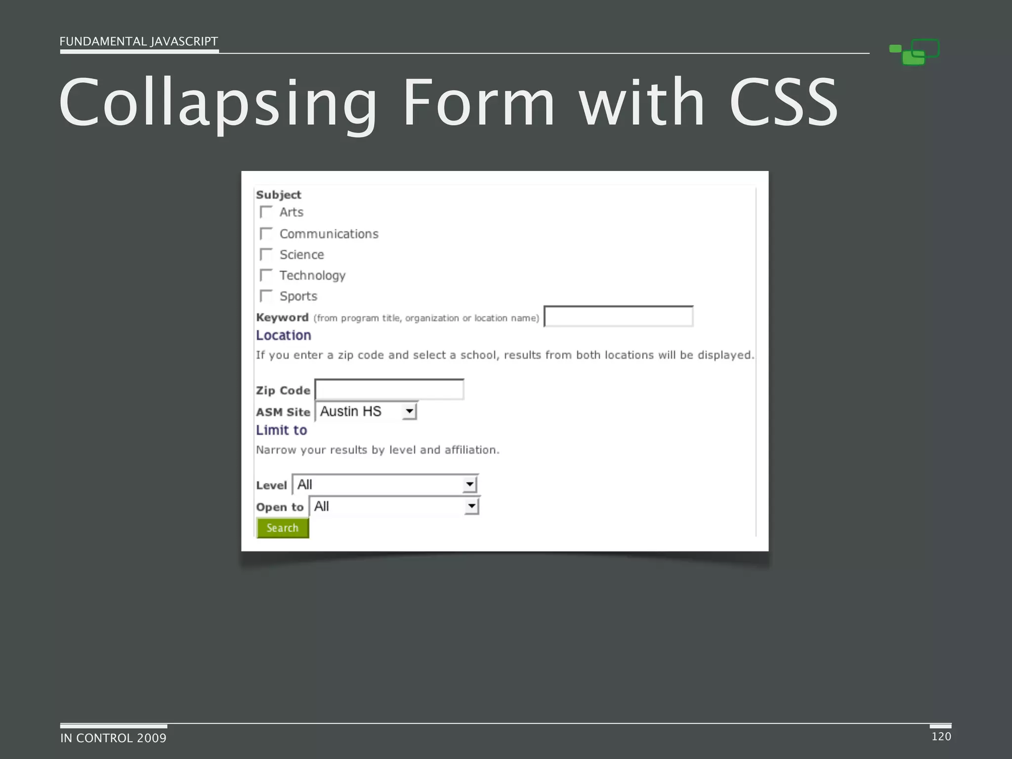 Fundamental JavaScript [In Control 2009]