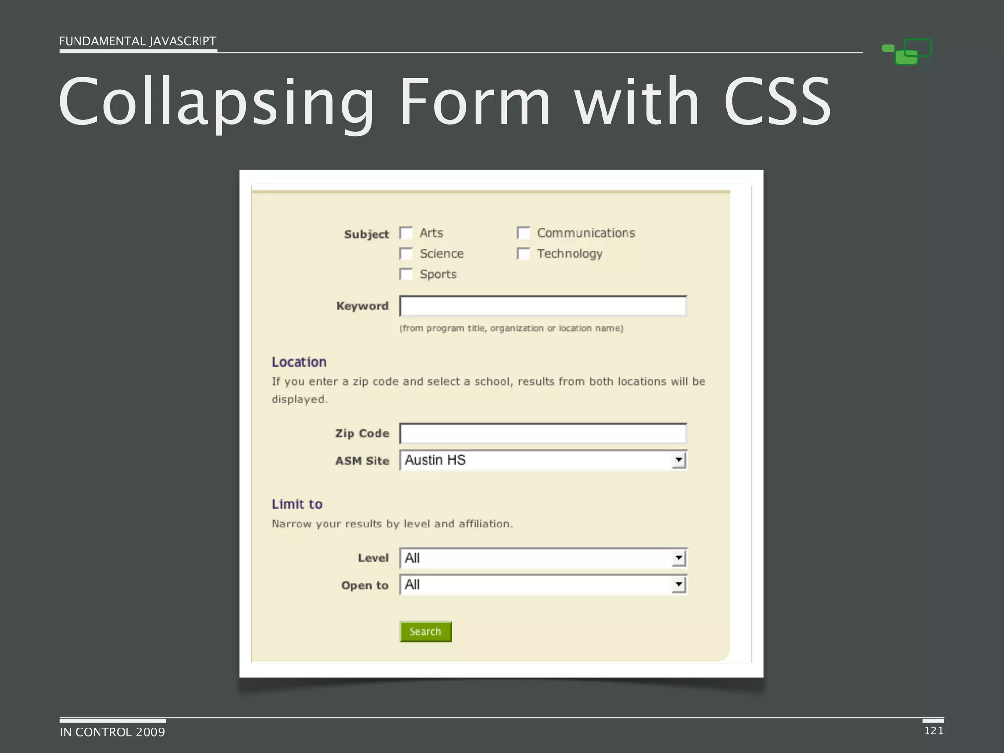 Fundamental JavaScript [In Control 2009]