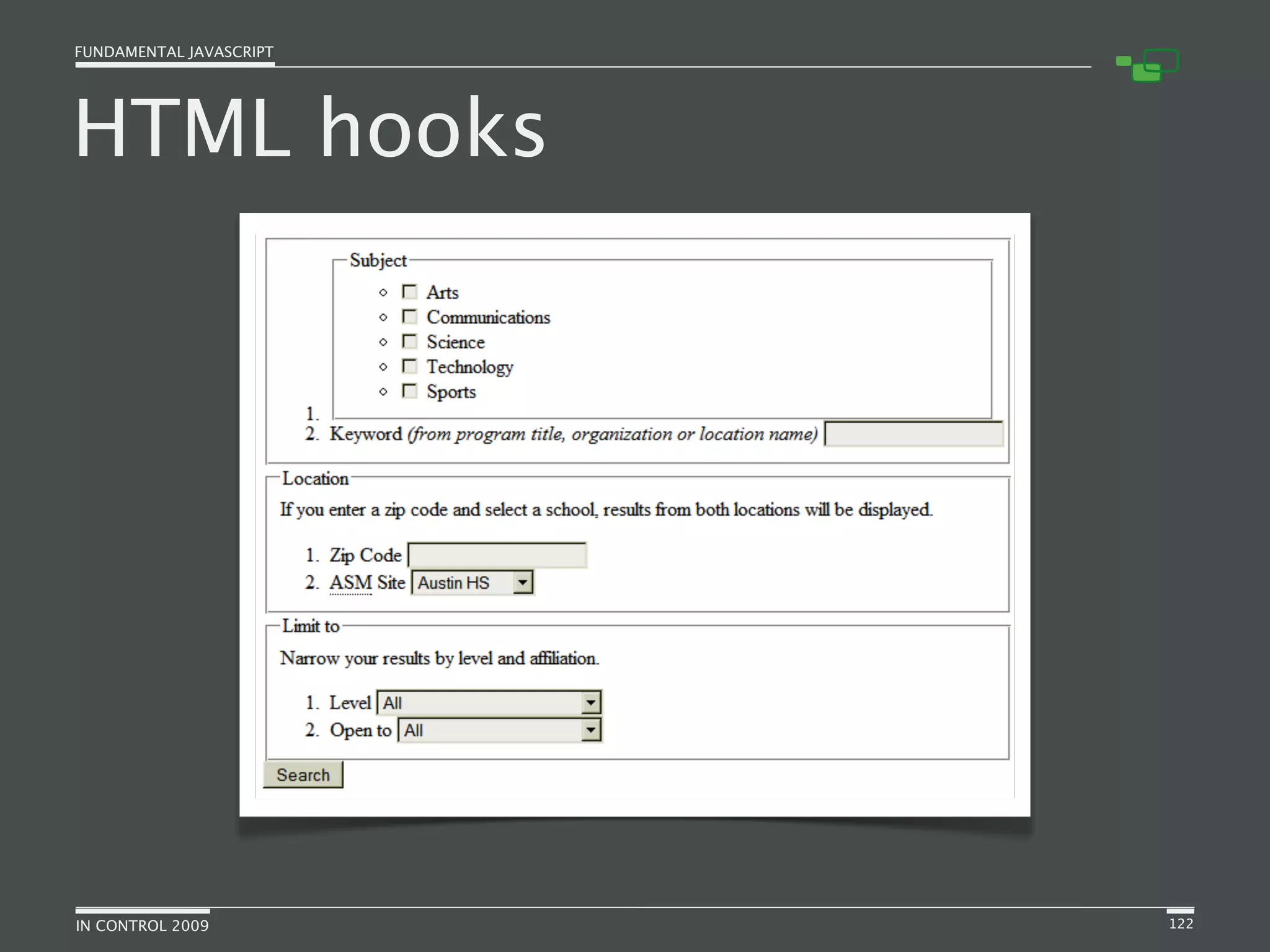 Fundamental JavaScript [In Control 2009]
