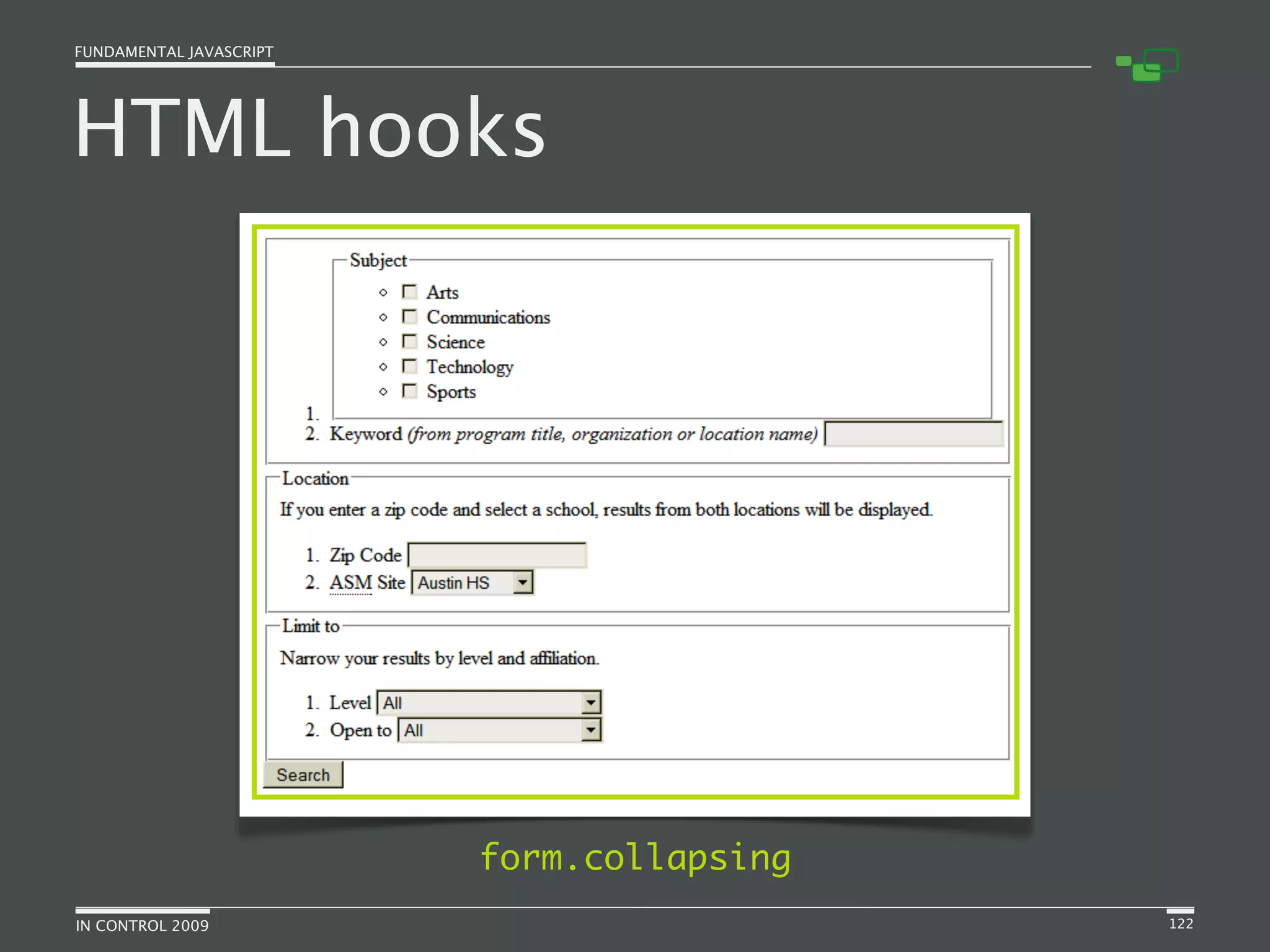Fundamental JavaScript [In Control 2009]