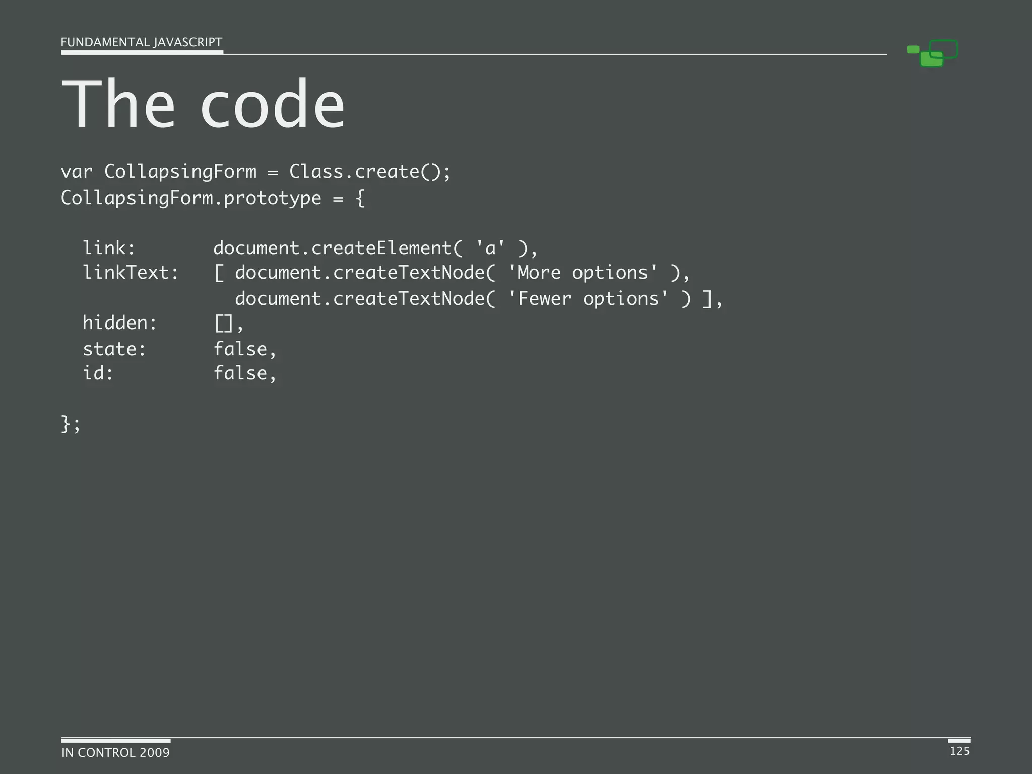 Fundamental JavaScript [In Control 2009]