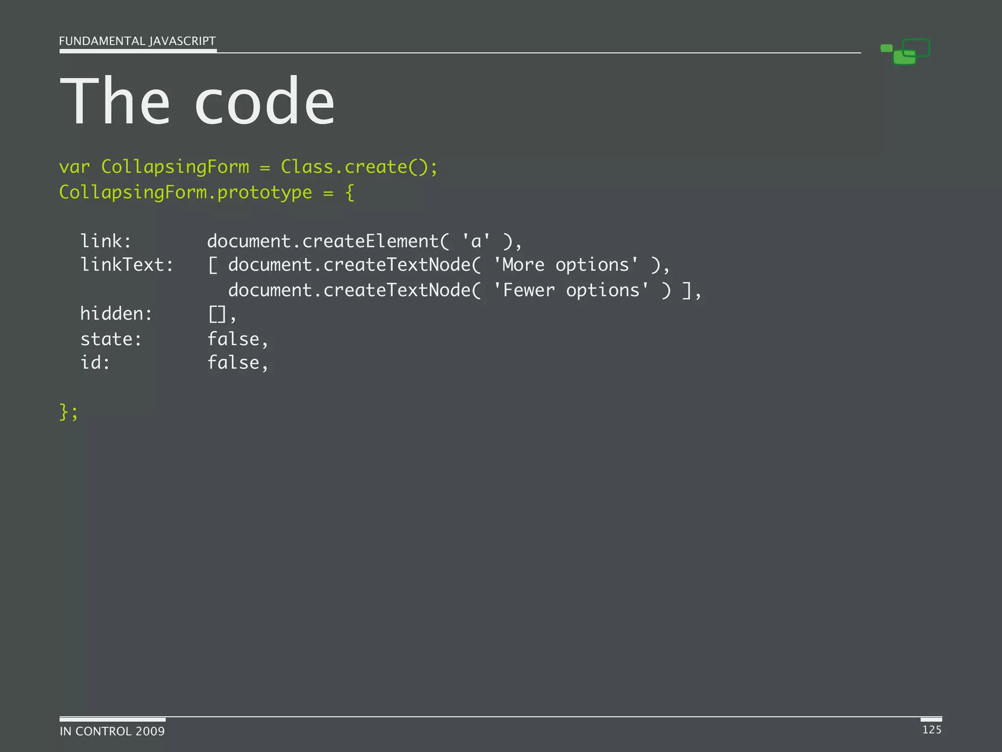 Fundamental JavaScript [In Control 2009]