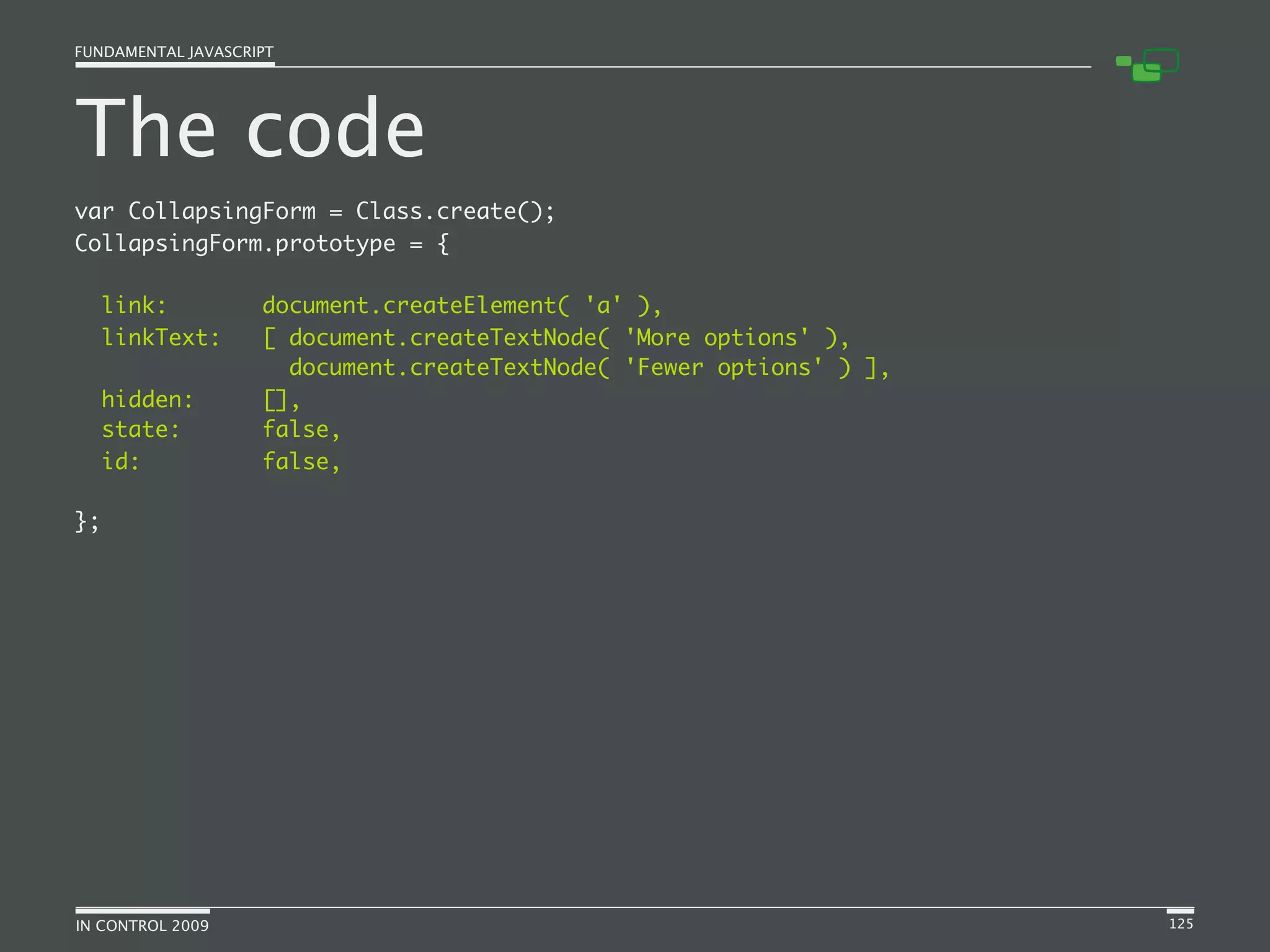 Fundamental JavaScript [In Control 2009]