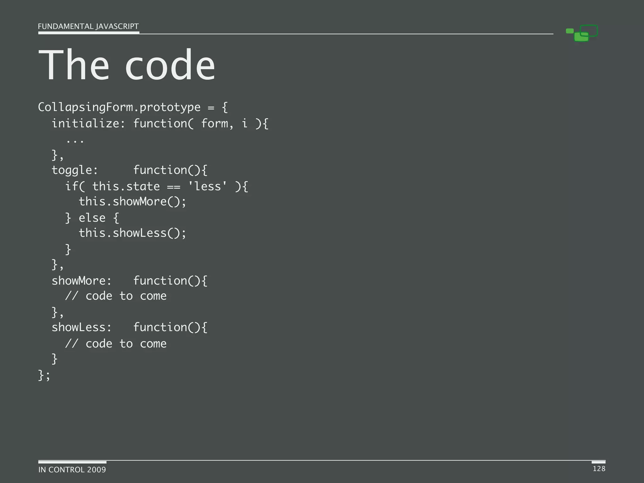 Fundamental JavaScript [In Control 2009]