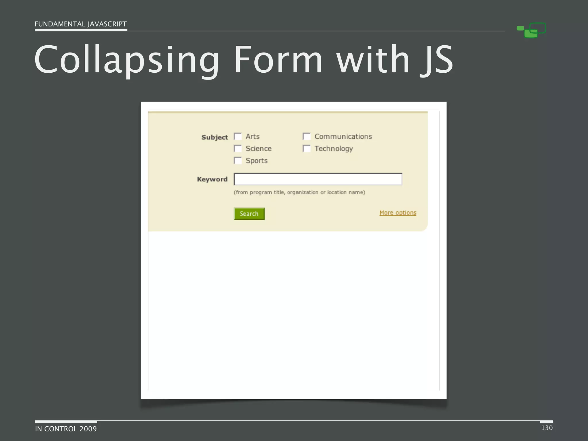 Fundamental JavaScript [In Control 2009]