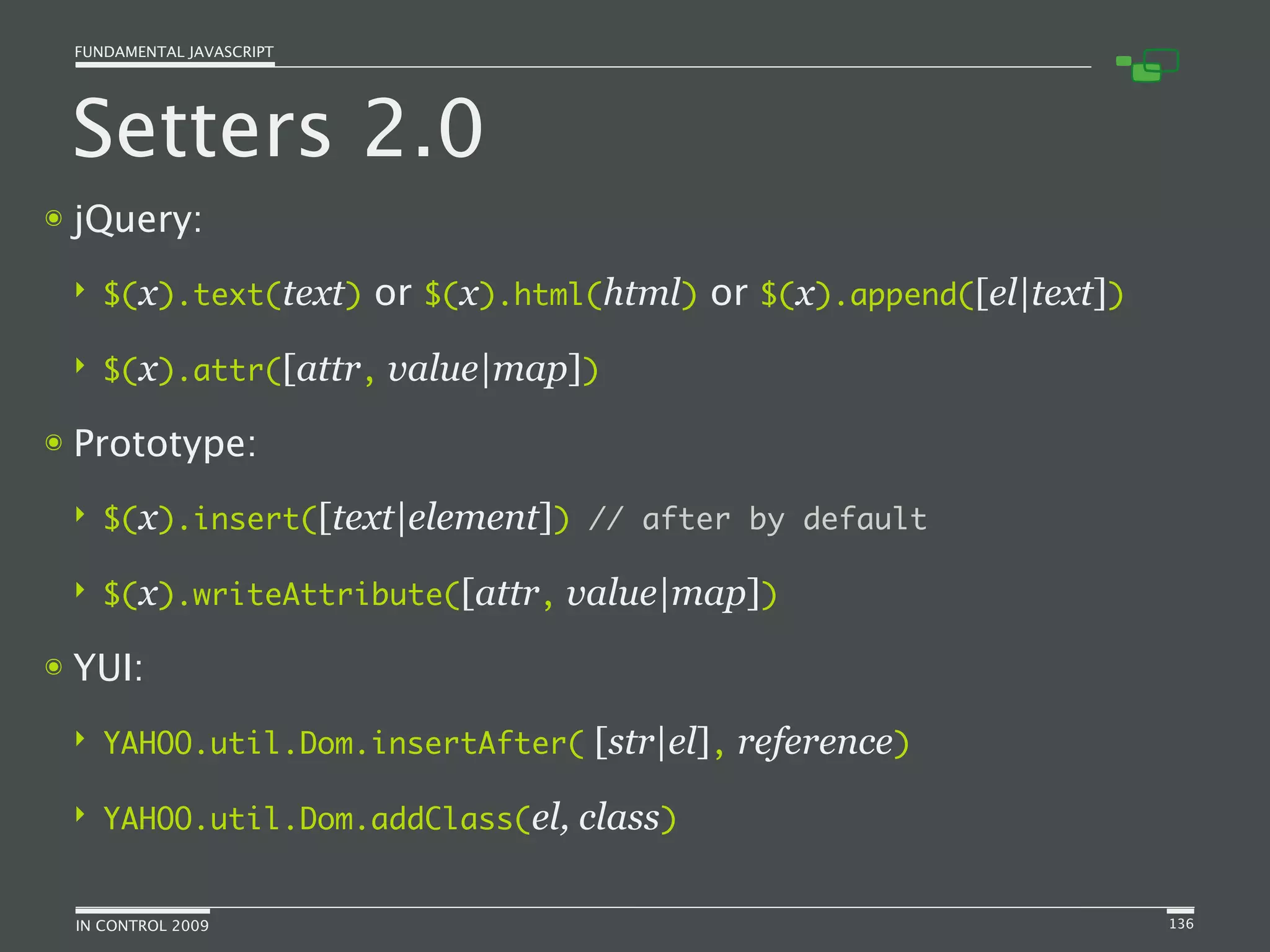 Fundamental JavaScript [In Control 2009]
