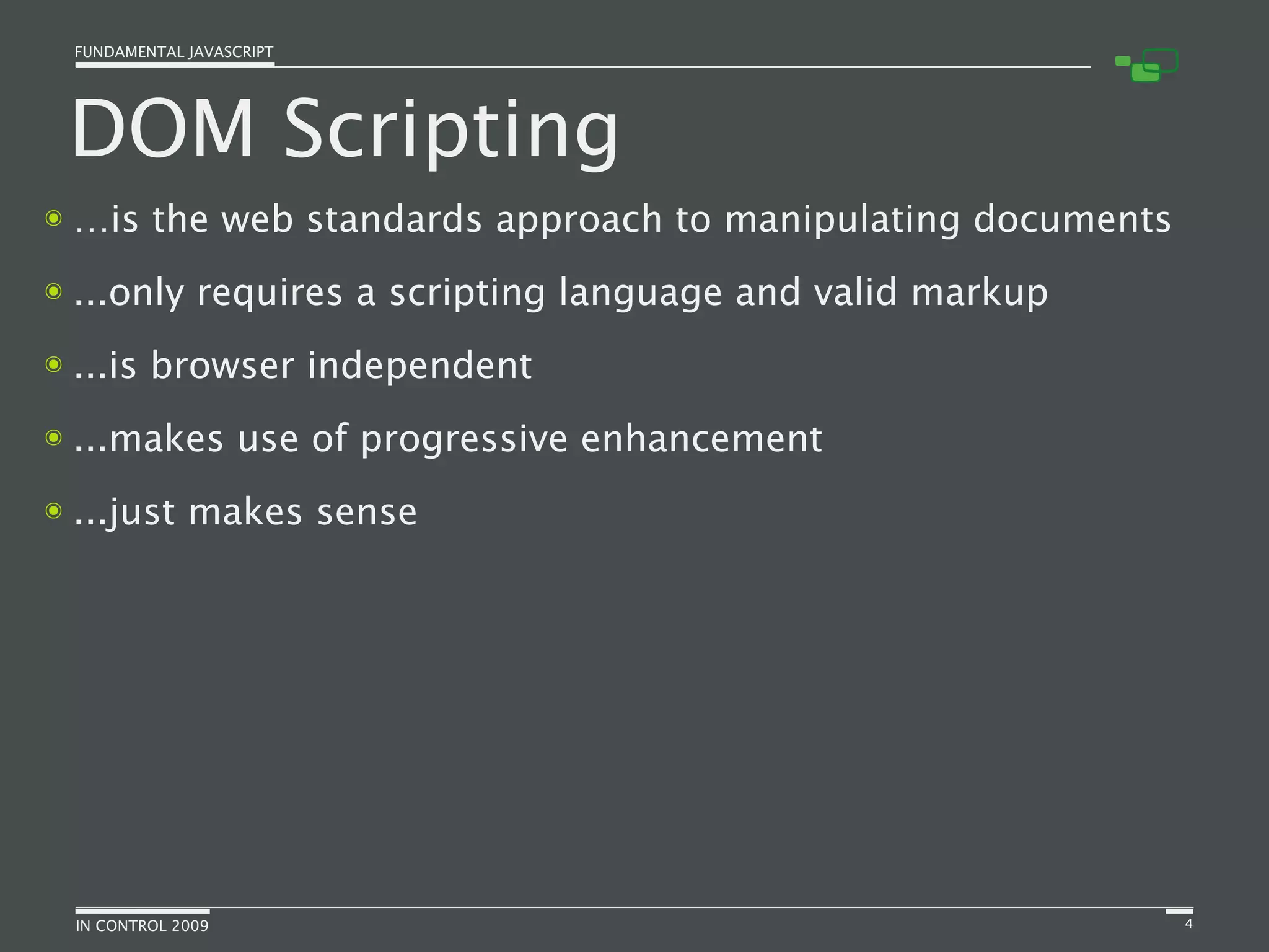 Fundamental JavaScript [In Control 2009]