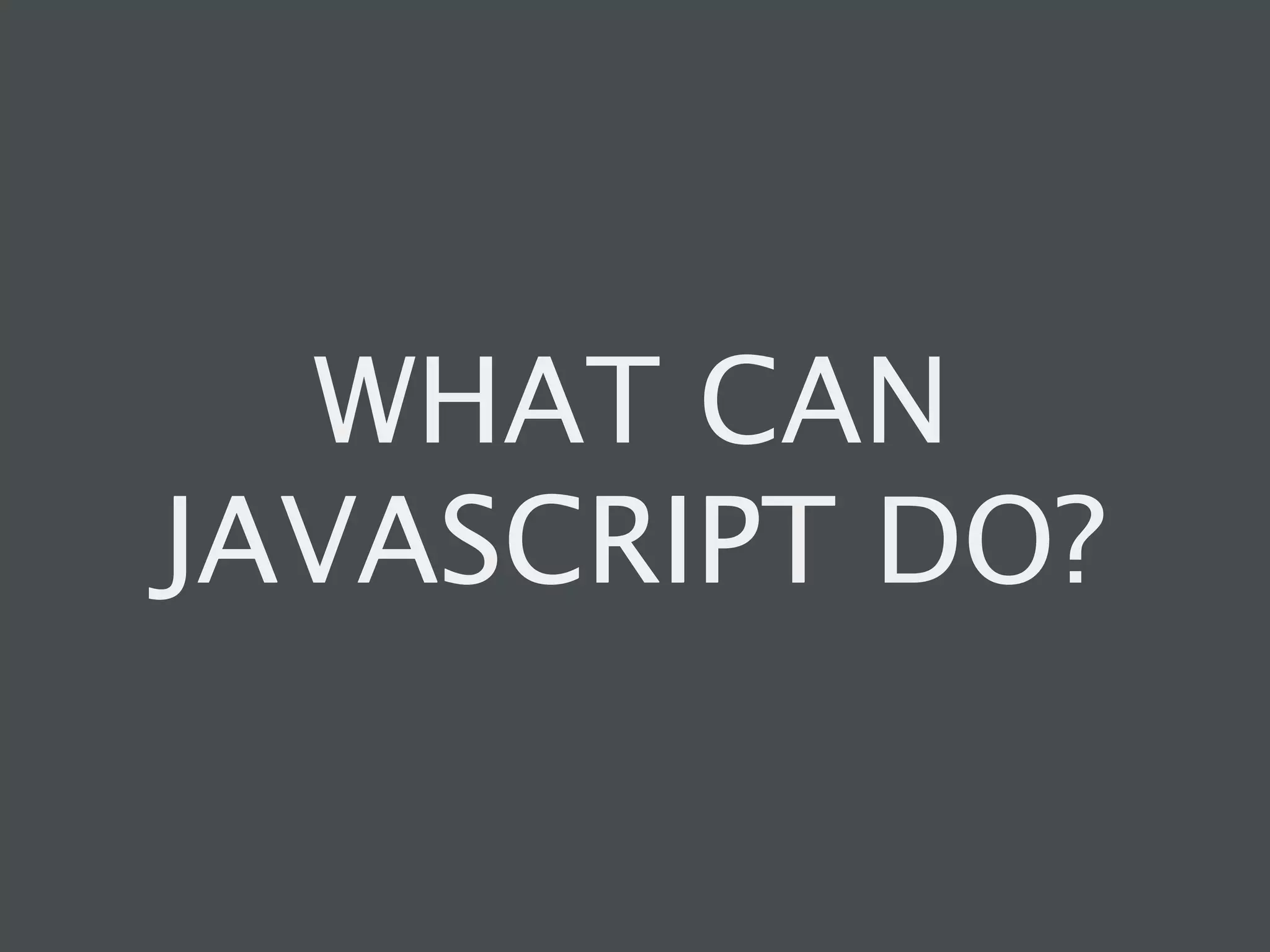 Fundamental JavaScript [In Control 2009]