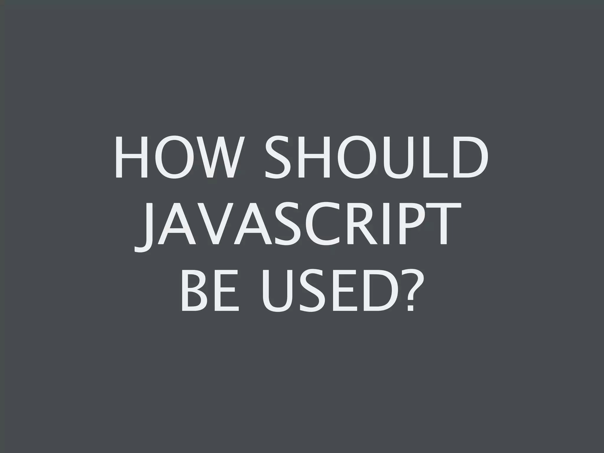 Fundamental JavaScript [In Control 2009]