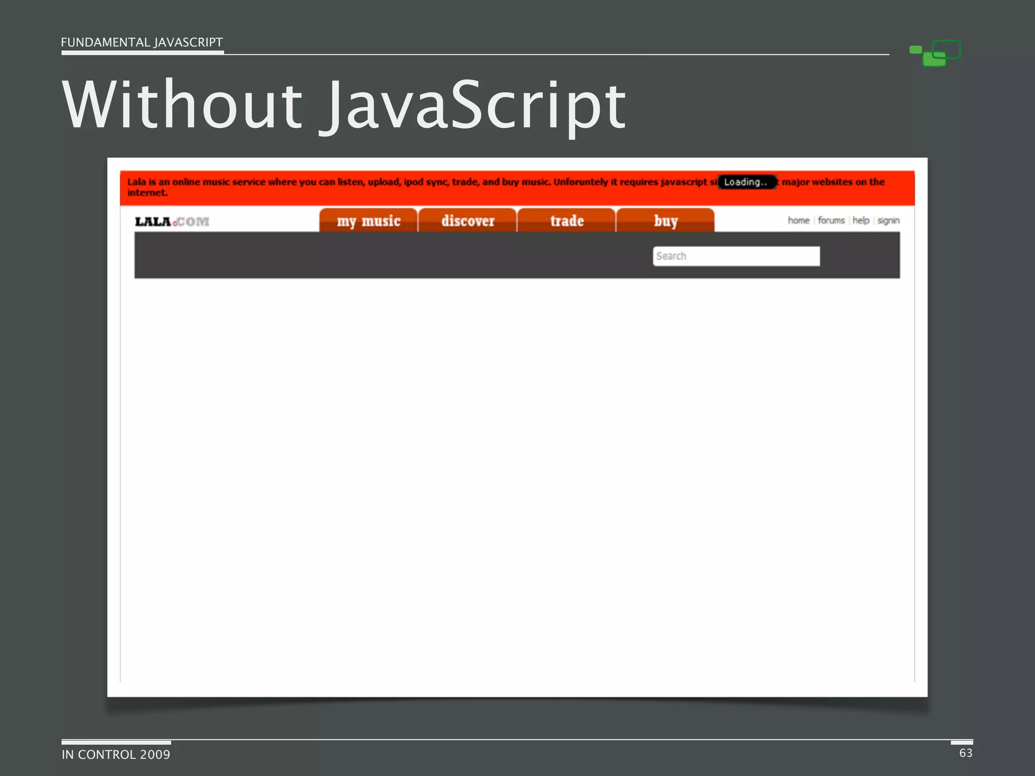 Fundamental JavaScript [In Control 2009]