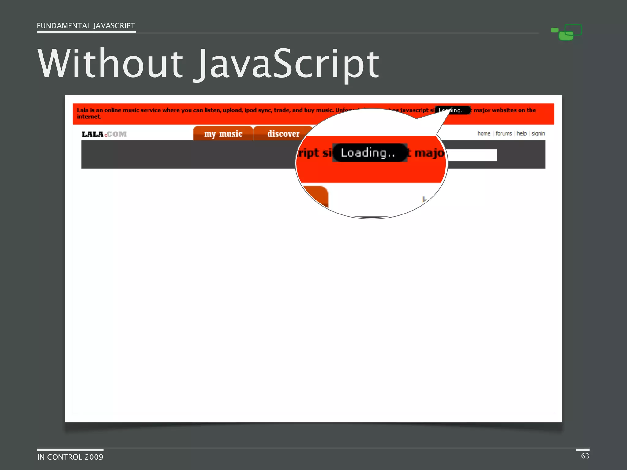 Fundamental JavaScript [In Control 2009]