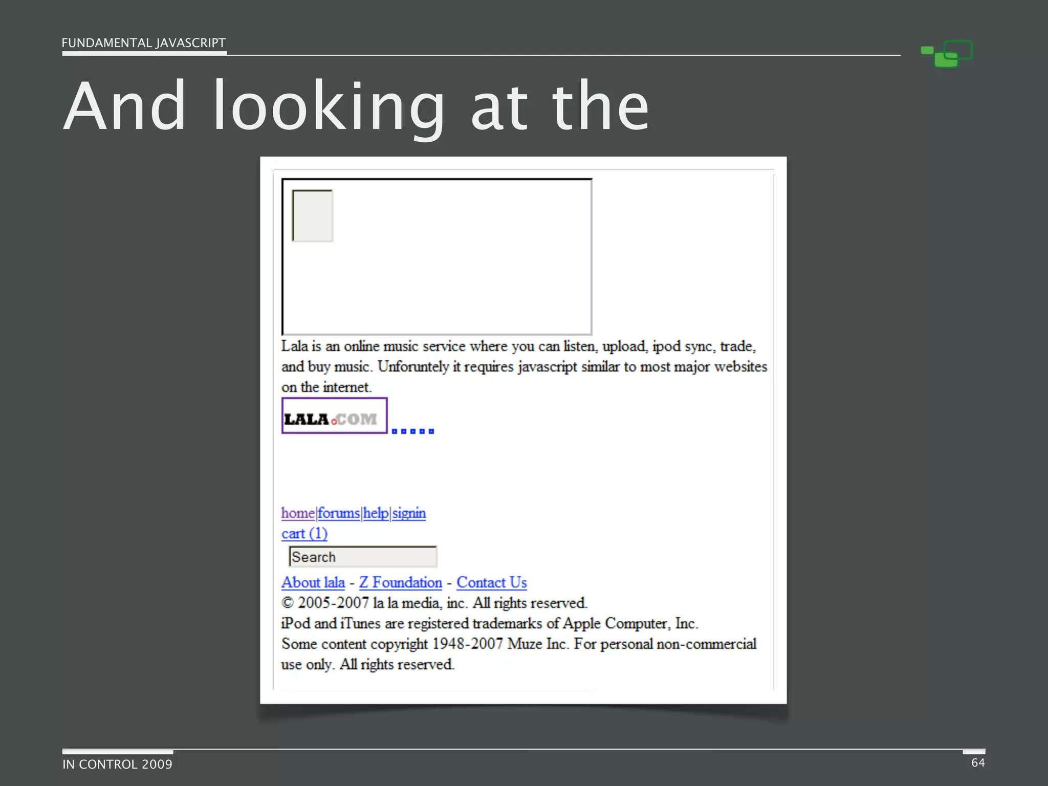 Fundamental JavaScript [In Control 2009]