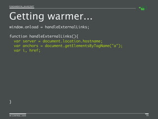 Fundamental JavaScript [In Control 2009]