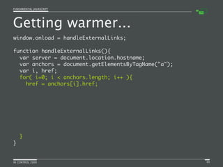 Fundamental JavaScript [In Control 2009]