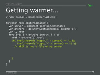 Fundamental JavaScript [In Control 2009]