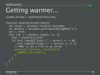 Fundamental JavaScript [In Control 2009]