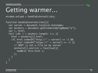 Fundamental JavaScript [In Control 2009]