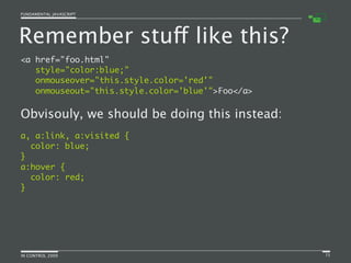 Fundamental JavaScript [In Control 2009]