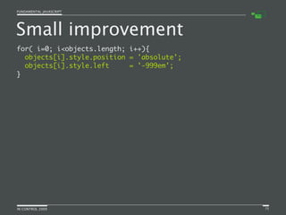 Fundamental JavaScript [In Control 2009]