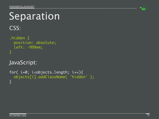 Fundamental JavaScript [In Control 2009]