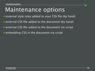 Fundamental JavaScript [In Control 2009]