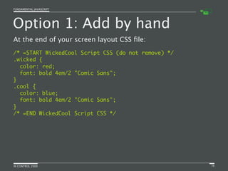 Fundamental JavaScript [In Control 2009]