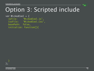Fundamental JavaScript [In Control 2009]