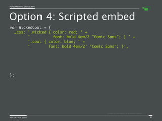 Fundamental JavaScript [In Control 2009]