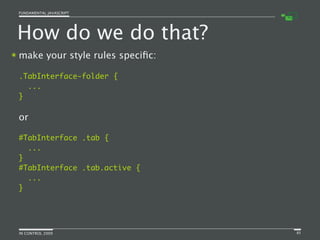 Fundamental JavaScript [In Control 2009]