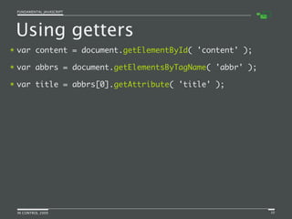 Fundamental JavaScript [In Control 2009]