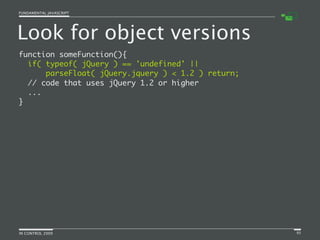 Fundamental JavaScript [In Control 2009]