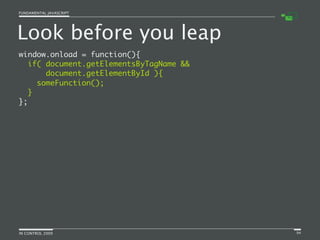 Fundamental JavaScript [In Control 2009]